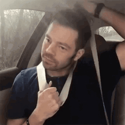 Man Making Noose Car Seat Belt GIF
