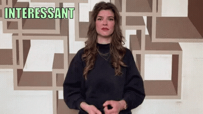 Man Making Serious Gesture Geometric Background GIF