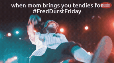 Man Making Stop Sign Saying How Many Days Since Last Fred Durst Friday GIF