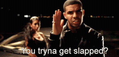 Man Making Stop Sign Saying You Tryna Get Slapped GIF