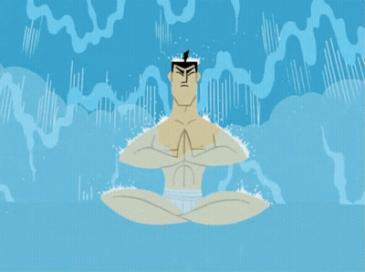 Man Meditating In Lotus Position GIF