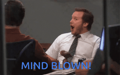 Man Mind Blown At Desk GIF