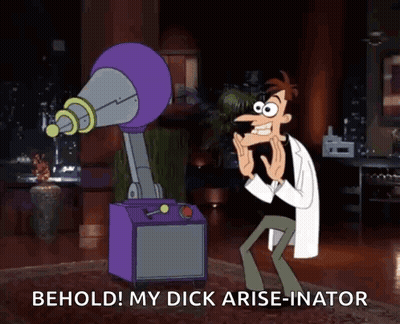 Man Next To Machine Saying Behold My Dick Arise-Inator GIF