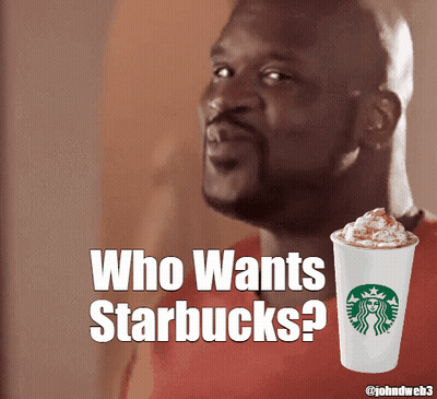 Man Next To Starbucks Cup Who Wants Starbucks GIF