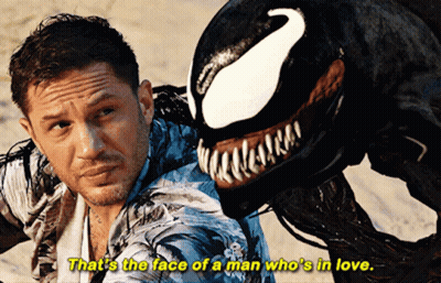Man Next To Venom Monster In Love GIF