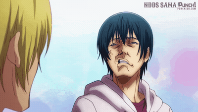 Man Nods Sama Punch GIF