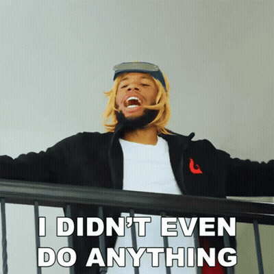 Man On Balcony Saying I Didn't Even Do Anything GIF