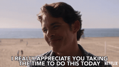 Man On Beach Appreciates You GIF