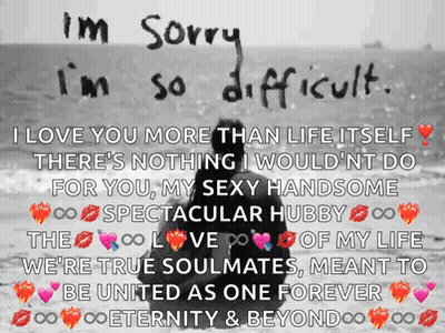 Man On Beach Saying I'm Sorry I'm So Difficult GIF