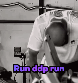 Man On Bike Running DDP GIF