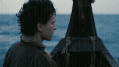 Man On Boat In Ocean GIF