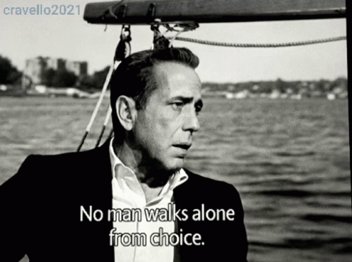 Man On Boat No Man Walks Alone GIF