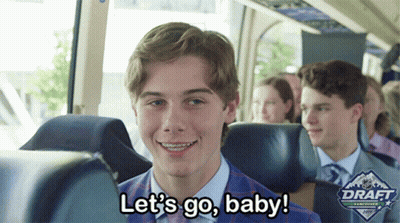 Man On Bus Saying Let's Go Baby GIF