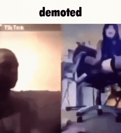 Man On Couch And Woman In Office Chair GIF