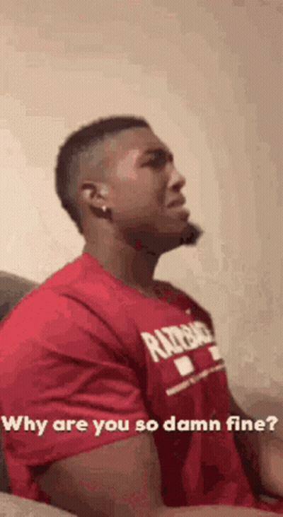 Man On Couch Asking Why Are You So Damn Fine GIF