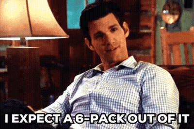Man On Couch Expecting A 6 Pack GIF