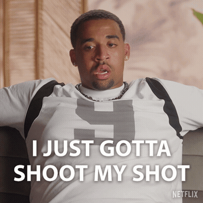 Man On Couch In I Just Gotta Shoot My Shot Shirt GIF