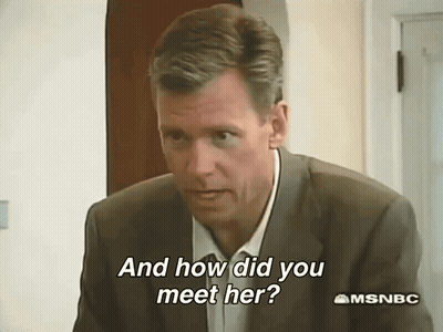 Man On Couch Red Shirt Stacy Babst Collection GIF