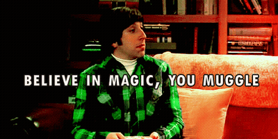 Man On Couch Saying Believe In Magic You Muggle GIF