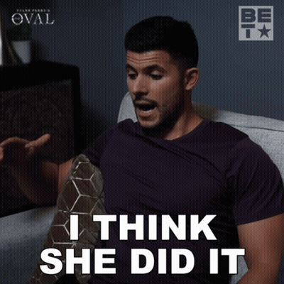 Man On Couch Saying I Think She Did It GIF