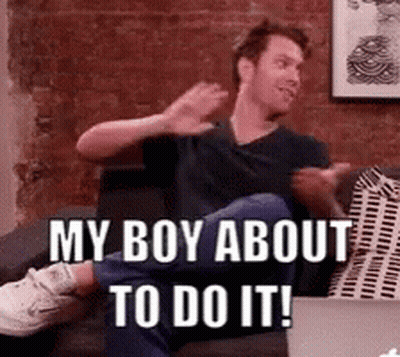 Man On Couch Saying My Boy About To Do It GIF