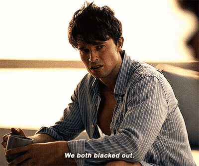 Man On Couch Saying We Both Blacked Out GIF