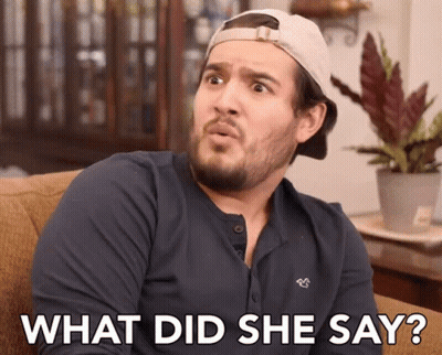 Man On Couch Saying What Did She Say GIF