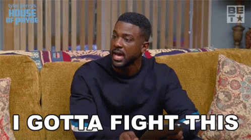 Man On Couch Says I Gotta Fight This GIF