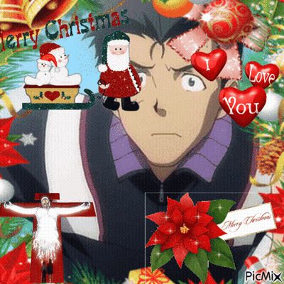 Man On Cross Christmas Card GIF