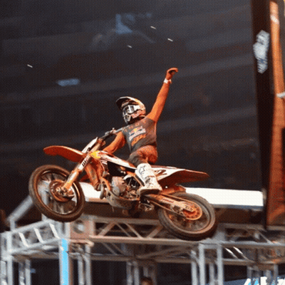Man On Dirt Bike Wearing Fox Racing Shirt GIF