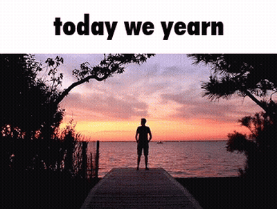 Man On Dock At Sunset Today We Yearn GIF