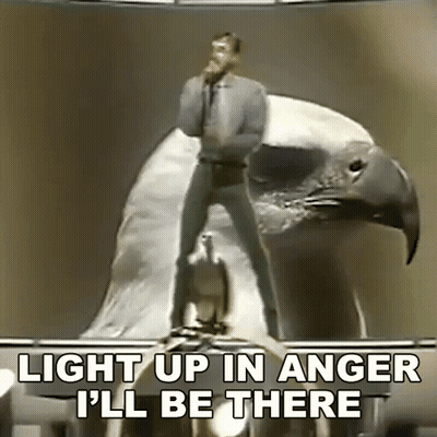 Man On Eagle Light Up In Anger I'll Be There GIF