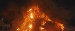 Man On Fire Burning Monster Spiderman GIF