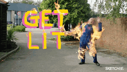 Man On Fire Comedy Get Lit GIF
