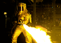 Man On Fire Flame Thrower GIF