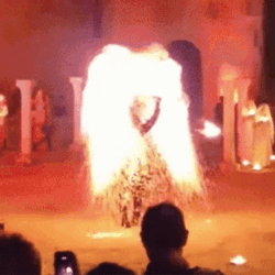 Man On Fire Massive Explosion GIF