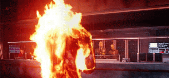 Man On Fire Torch X Men Scene GIF