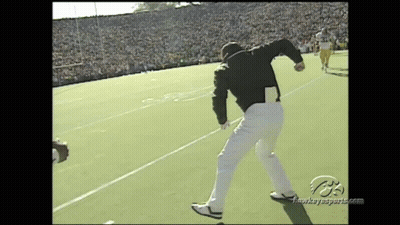 Man On Football Field With Hawkeyesports.com GIF
