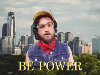 Man On Glasses Be Power GIF