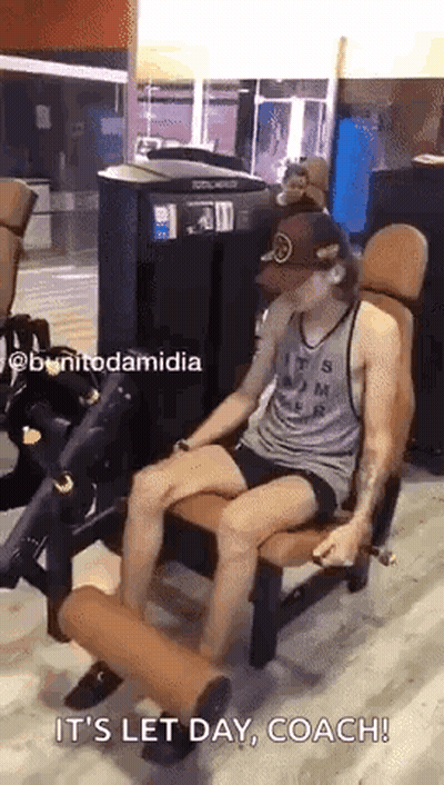 Man On Gym Machine It's Let Day Coach GIF