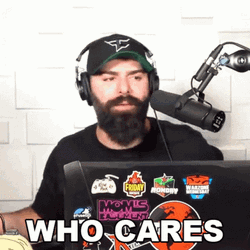 Man On Mic Saying Who Cares GIF