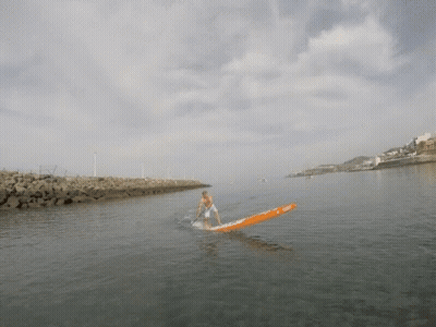 Man On Paddle Board In Water GIF