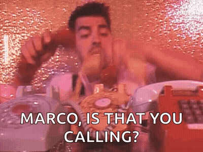 Man On Phone Saying Marco Is That You Calling GIF