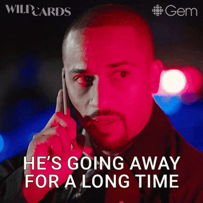 Man On Phone Says He's Going Away For A Long Time GIF