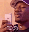 Man On Phone What Did He Say Meme GIF