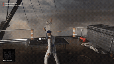 Man On Ping Pong Table Saying Not Available GIF