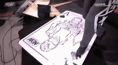 Man On Playing Card Saying Aew GIF