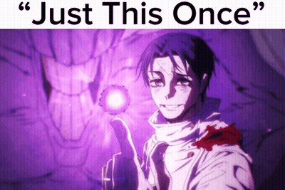Man On Purple Background Saying Just This Once GIF