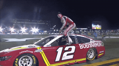 Man On Red Bodyarmor Race Car GIF
