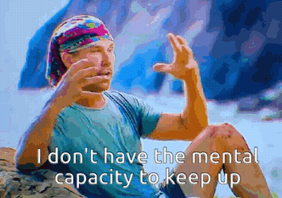 Man On Rock Lacking Mental Capacity GIF